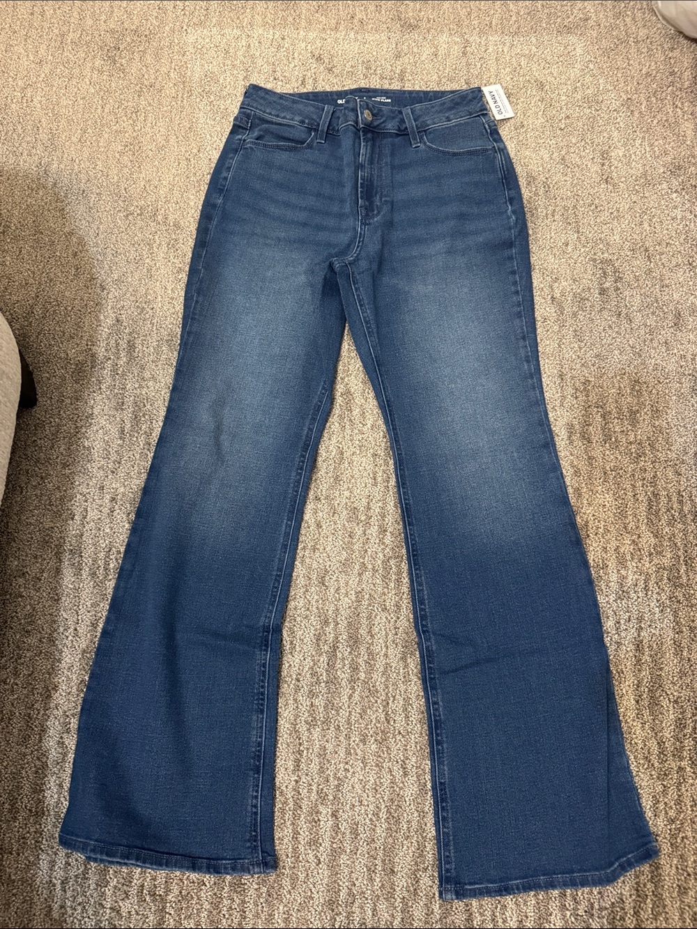Old Navy Dark Blue High-Rise Flare Jeans